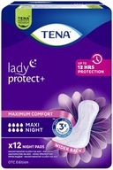 Tena Lady Protect+ Maxi Night wkładki urologiczne potrójna ochrona 12 sztuk