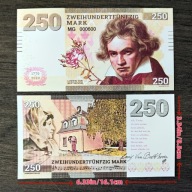 Banknot Kolekcjonerski 250 Mark Ludwig van Beethoven 250 Rocznica UNC xshop