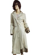 EFE DERI długi PŁASZCZ SKÓRZANY z miękkiej skóry 38