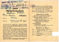 III Rzesza – karta odzieżowa 1941, Hamburg, Wilhelm Medelis