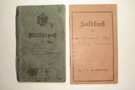 Prusy - Militarpass + Soldbuch - komplet jednego podoficera -130 I.R.