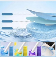 Szczotka do łazienki WC wymiennymi wkładami 18x Higieniczna Biała