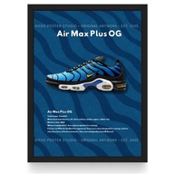 Plakat Nike Air Max Plus OG /Blue Version/ (Czarna/Biała Ramka)