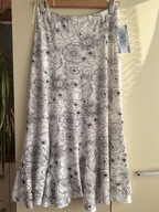 36 S Saloos biało czarna spódnica kwiaty