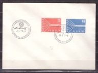Szwajcaria CEPT Europa koperta FDC 1957