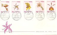 PERU -koperta FDC -znaczki seria KWIATY -1971 rok