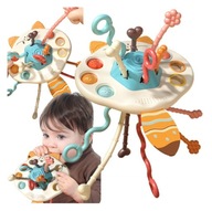 Sensoryczny Gryzak Montessori Lis Woopie 6m+ Edukacyjna Zabawka Hit Prezent