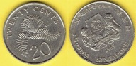 Singapur 20 Cents 1989 r.