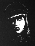 Marilyn Manson Obraz na blasze Grawerka... staloryt Grawer 60x47cm