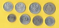 INDONEZJA Zestaw 8 monet różne nominały