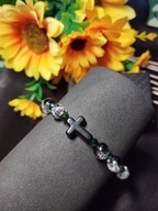 Bransoletka różaniec szkło