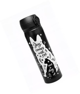 KUBEK TERMICZNY Z KOTEM PSEM CZARNY