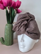 Turban wafelkowy do włosów 100% bawełna | ręcznie robiony | szybkoschnący