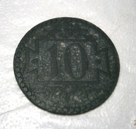 Wolne Miasto Gdańsk. Moneta zastępcza 10 fenigów. ZN. (441).