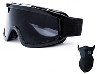 GOGLE na NARTY SNOWBOARDOWE NARCIARSKIE ZIMOWE OKULARY + MASKA