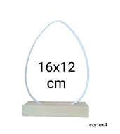 Obręcz metalowa jajko jajo z podstawą 16x12 cm stroik Wielkanocy