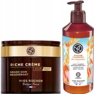 Yves Rocher 1 x Riche Creme Dzień /Noc 75ml + Mleczko do ciała z Owsem