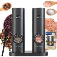 Elektryczny młynek do soli i pieprzu ceramiczny regulacja mielenia LED
