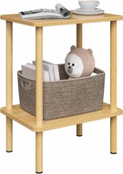 2 POZIOMOWY STOLIK POMOCNICZY NOCNY MAŁY 52X30X40CM DREWNIANY SKANDYNAWSKI