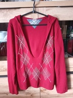 HILFIGER DENIM sweter z kapturem 9% kaszmir r. M