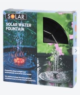 Fontanna solarna do oczka wodnego na balkon 3 tryby wyrzutu wody diody LED
