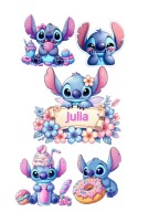 WYDRUK CUKROWY OPŁATEK NA TORT LILO I STICH STITCH + POSTACI+ TEKST