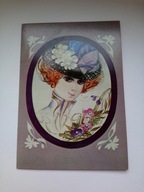 Dziewczyna z kwiatami Karnet okolicznościowy - Danuta Imielska-Gebethner 78