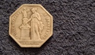 Francuski ośmiokąt srebrne monety