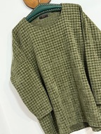 238 khaki sweterek Włoski Italy krata Pepper wygodny luźny XL wiskoza