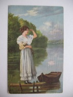 ZAGINIONY ŚWIAT OCZEKIWANIE przedwojenna POCZTÓWKA