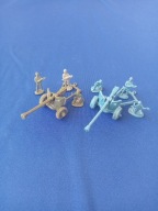 Zestaw Dwie armatki 1:72 żołnierzyki figurki PRL