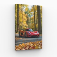 Obraz na płótnie 40x70 Koenigsegg Agera w lesie auto | Pomysł na prezent