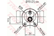 TRW BWD119 Cylinderek hamulcowy ASCONA, ASTRA, CORSA, ESPERO