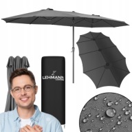 Parasol Ogrodowy Duży 445x264 CM Podwójny Rozkładany XXL UV80+ Pokrowiec