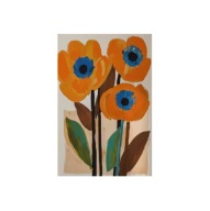Plakat „Pomarańczowe Kwiaty” – Nowoczesny Plakat Florystyczny