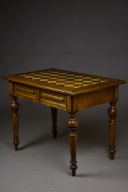 XIX-wieczny Stół Salonowy blat z geometryczną intarsją po renowacji