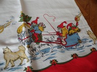 Malowany lambrekin na boże narodzenie