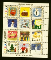 Guernsey** Boże Narodzenie, rysunki dzieci Mi 537-48