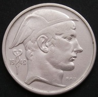 Belgia 50 franków 1949 - srebro