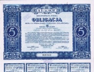 Obligacja RP 1931 – 5 USD, Premjowa Pożyczka Dolarowa, kupony, losowania