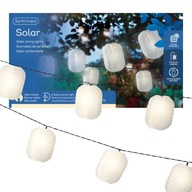 Girlanda świetlna Lampiony lampki solarne ogrodowe białe ciepły biały 4,5m