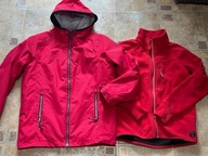 TRIBORD DECATHLON KURTKA WODOODPORNA + SZWEDZKI POLAR ROZ 9-11 LAT 140-152