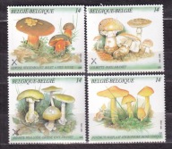 BELGIA** GRZYBY Mi 2470-73