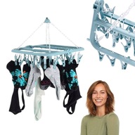 SUSZARKA NA PRANIE BIELIZNĘ WISZĄCA ROZSUWANA WIESZAK Z UCHWYTEM KLIPSAMI