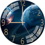 ZEGAR ŚCIENNY 30CM SZKLANY CICHY NOWOCZESNY DUŻA TARCZA ELEGANCKI DO SALONU