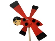 Wiatrak ogrodowy dekoracyjny biedronka odstraszacz kretów