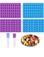 ZESTAW DO ROBIENIA CUKIERKÓW ŻELKÓW SILIKONOWE FOREMKI PIPETA FOLIA PREZENT