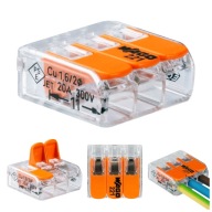 WAGO SZYBKOZŁĄCZKA Złączka UNIWERSALNA DRUT/LINKA 3x0,20-4mm² 221-413 10SZT