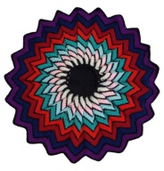 Serweta serwetka szydełkowa na szydełku rękodzieło hand made kolorowa 46cm