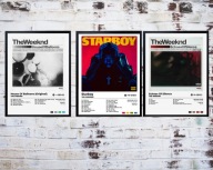 Zestaw 3 plakatów The Weeknd Prezent album ozdoba na ścianę | plakaty A3